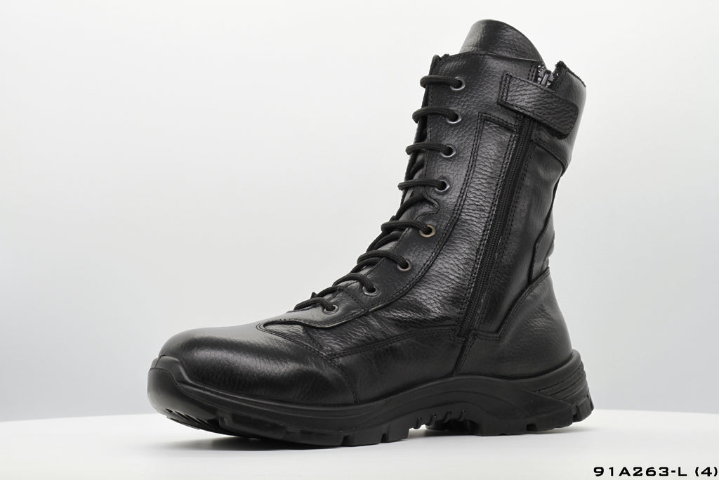 Tactical Boots in Black Leather