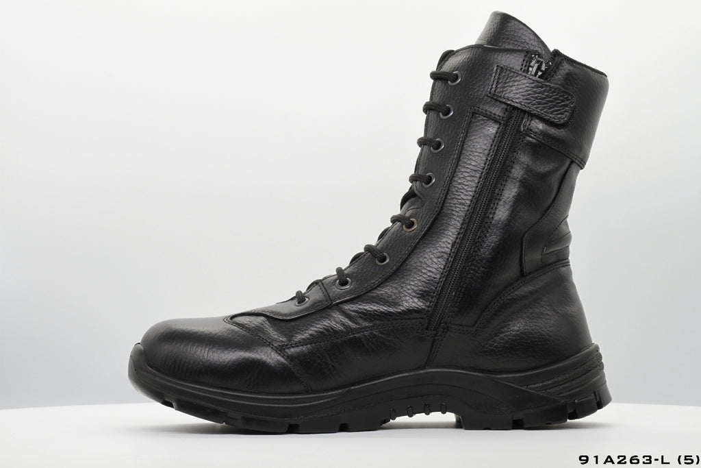Tactical Boots in Black Leather