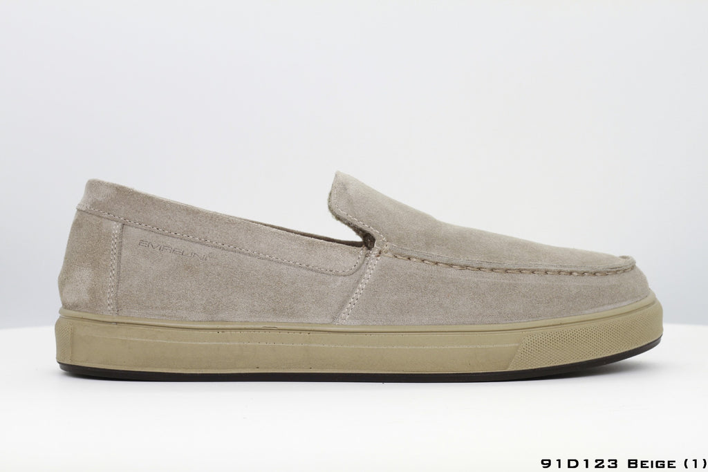 Comfortable Leather Moccasin in Beige