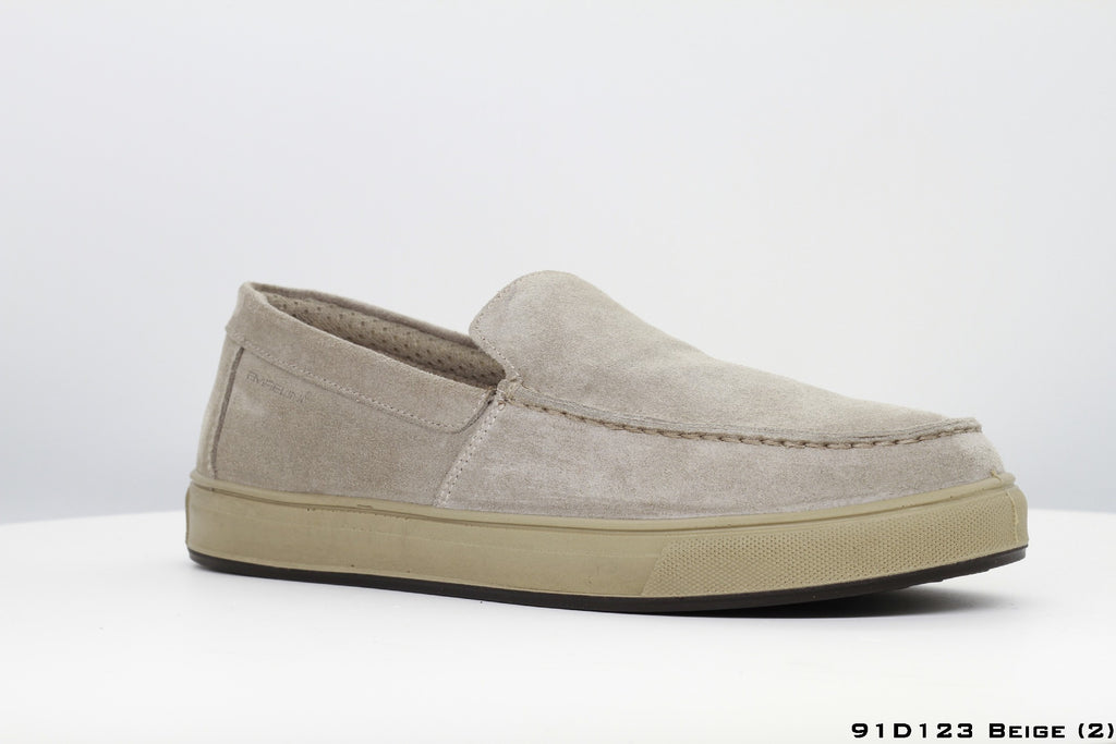 Comfortable Leather Moccasin in Beige