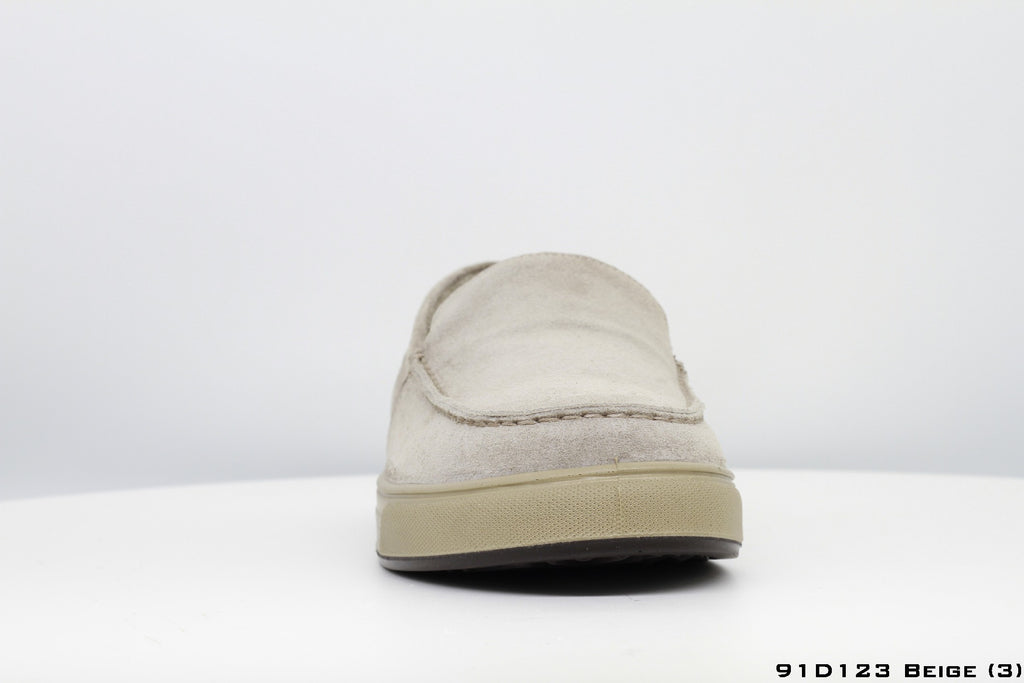 Comfortable Leather Moccasin in Beige