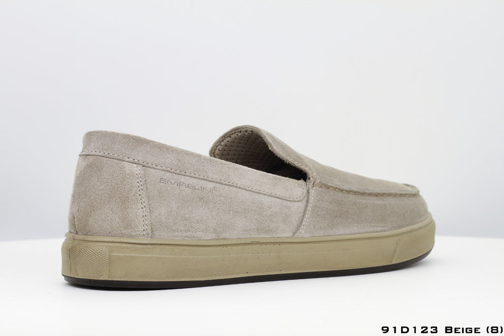 Comfortable Leather Moccasin in Beige