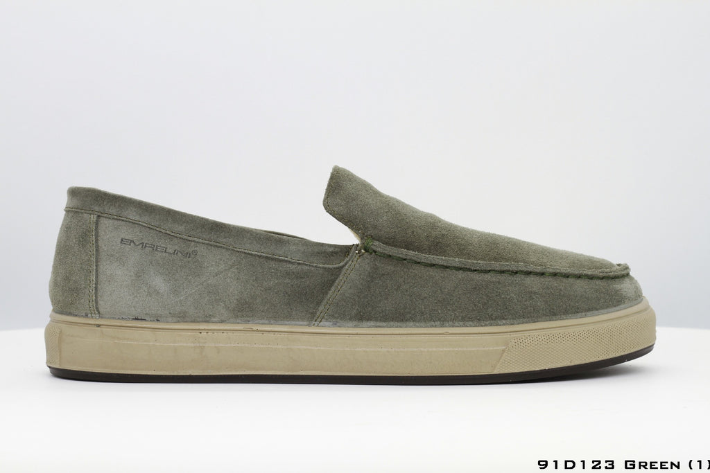 Comfortable Leather Moccasin in Green