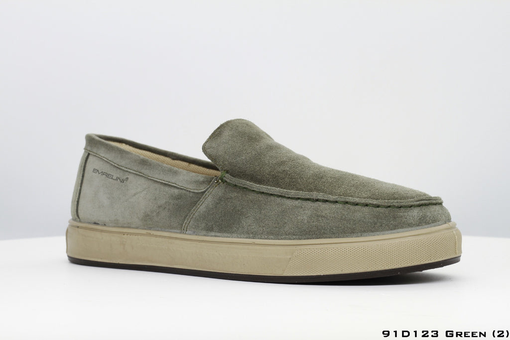 Comfortable Leather Moccasin in Green