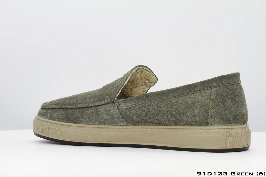 Comfortable Leather Moccasin in Green