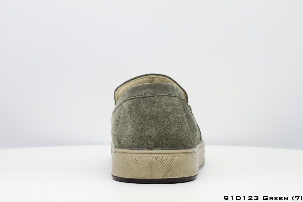 Comfortable Leather Moccasin in Green