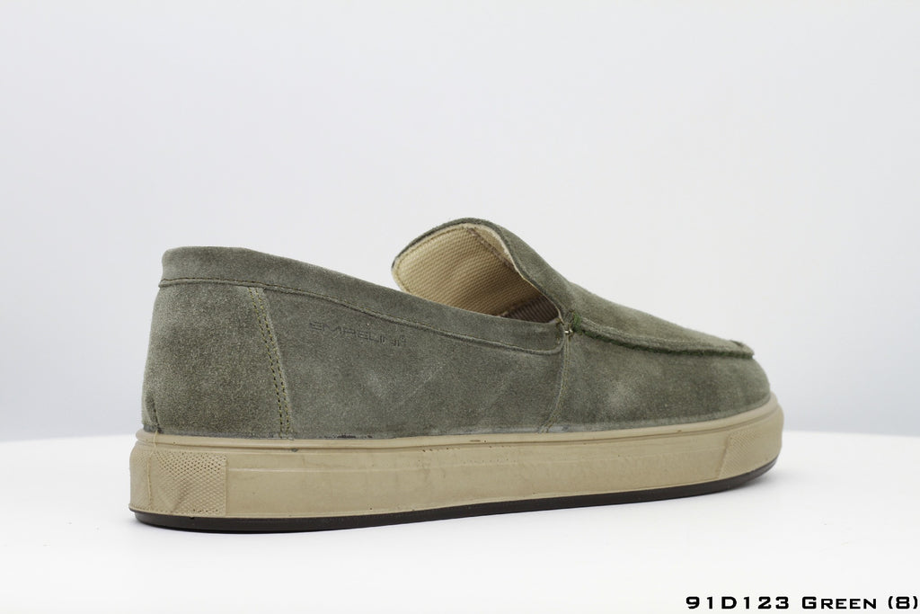 Comfortable Leather Moccasin in Green